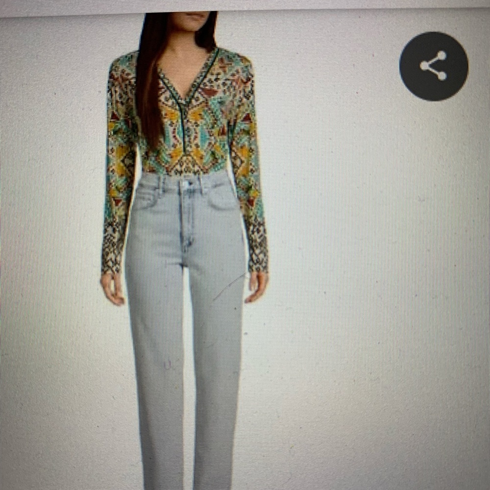 Johnny Was Colorful Mosaic Long Sleeve Top - Picture 3 of 11